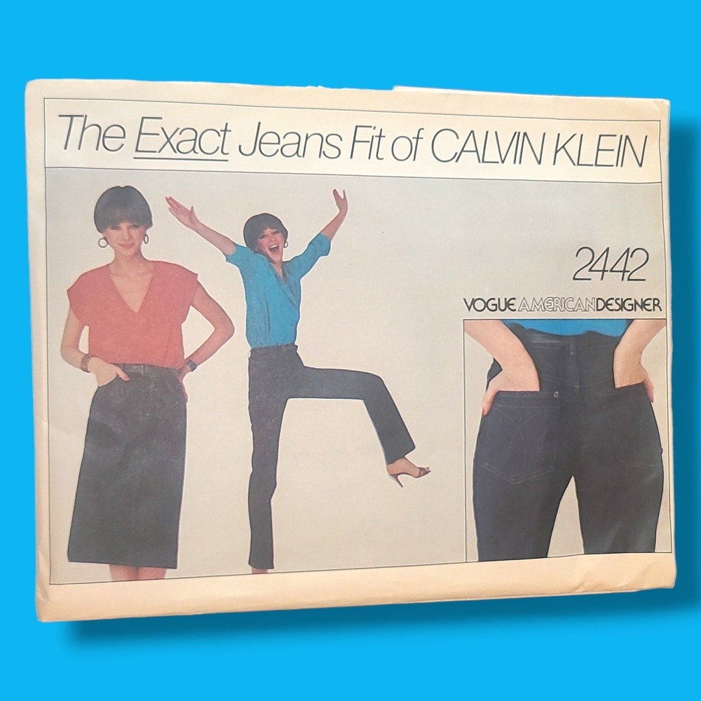 Vogue American Designer 2442 Calvin Klein Jeans Skirt Pattern Uncut FF